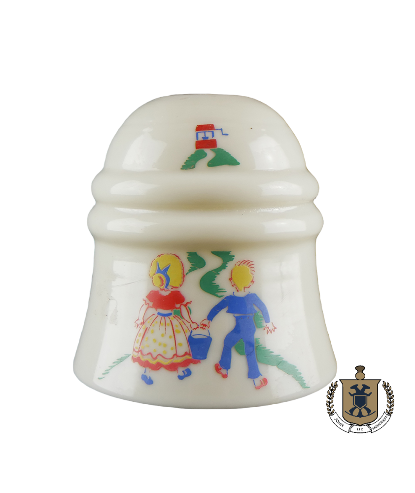 Add MidCentury Charm Vintage Yellow "Jack and Jill" Glass Shade (Pendant/Shade)